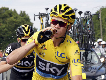 Chris Froome festeggia