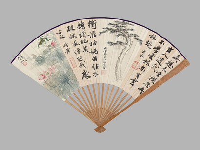 Wu Hufan, Combination of painting and calligraphy, 1949. Courtesy of Hong Kong Museum of Art