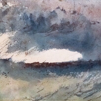 William Turner, "A Rough Sea off Brighton or Deal ", 1826-40, dettaglio. Tate Britain, Londra, UK