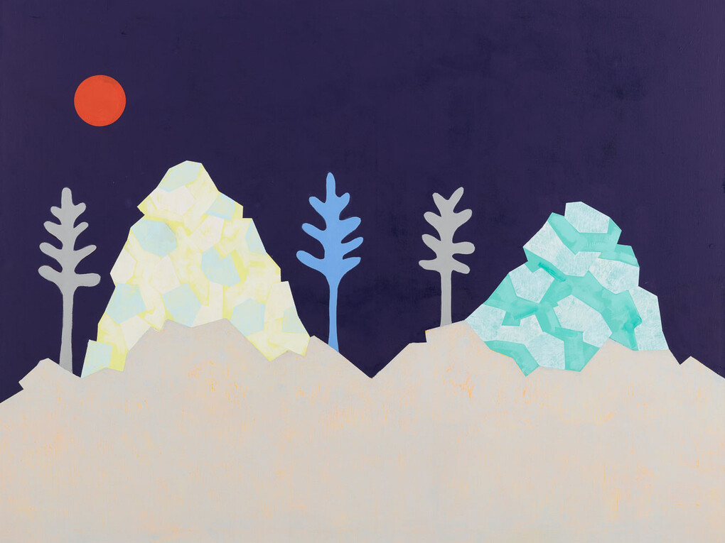 Cara Nahaul, I Hope the Moon is Listening, 2015, Oil and acrylic on canvas, 110 x 140 cm (43.31 x 55.12 in)