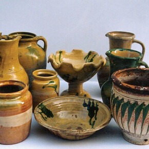 Traditional glazed ceramics of Lapithos known as aleifta, first half of 20th century

