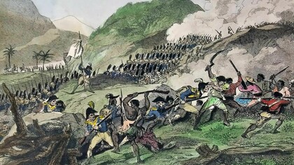 Napoleonic forces capture Gros-Morne during the Haitian revolutionary conflict