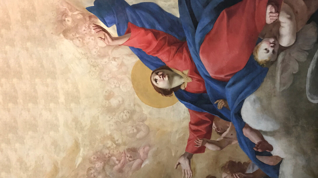 Orazio Riminaldi, Assunta portata in cielo dagli angeli (1628) Pisa Palazzo Blu, Bozzetto della cupola del Duomo © Opera della Primaziale Pisana