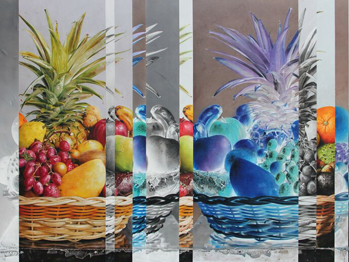 Olan Ventura, Unstilled Life 02,
2015,
Acrylic on Canvas,
152 x 244 cm