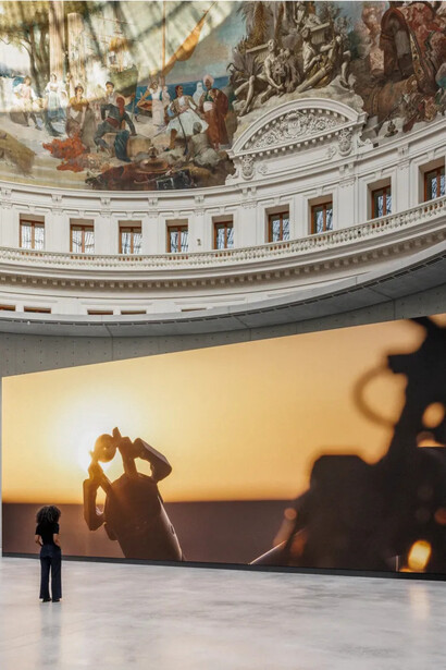 Pierre Huyghe, vue d'exposition. Avec l'aimable autorisation de la Bourse de Commerce
