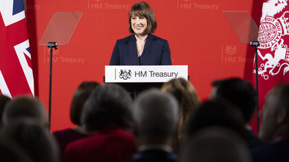 London, United Kingdom, Chancellor Rachel Reeves delivers her first speech on the UK economy at HM Treasury