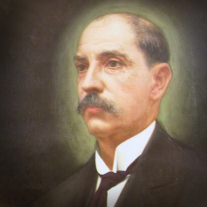 Retrato de Ricardo Jiménez Oreamuno, Presidente de la República de Costa Rica (1910-1914, 1924-1929, 1932-1936)