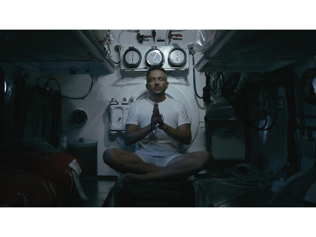 Yuri Ancarani. Still from Piattaforma Luna, 2011. 35mm film, color, 5.1 Dolby Digital audio. 25 min. Courtesy of the artist and Zero..., Milan.