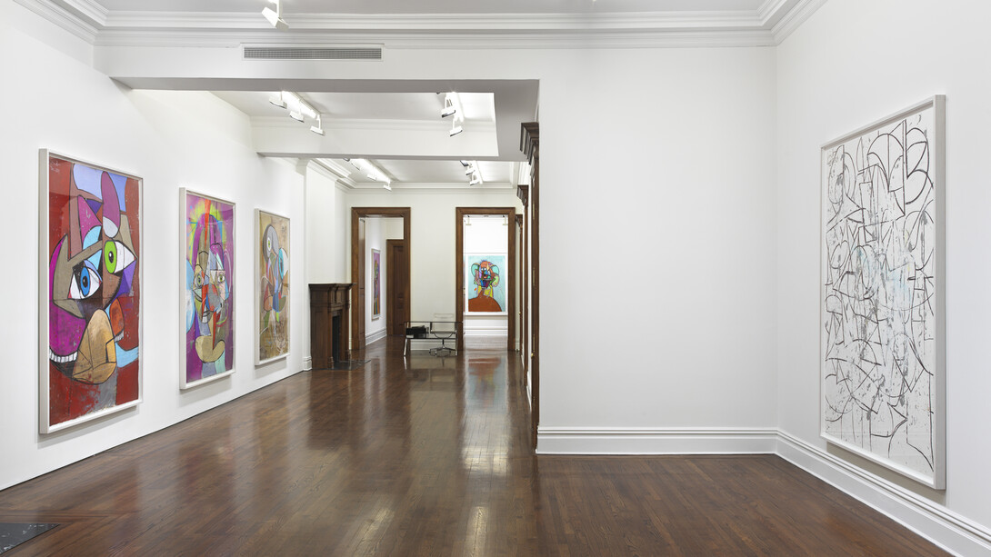 George Condo, Pastels, exhibition view. Courtesy of Sprüth Magers