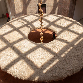 Monica Ventura, Desde aquí un lugar, vista de exhibición. Cortesía de la Pinacoteca