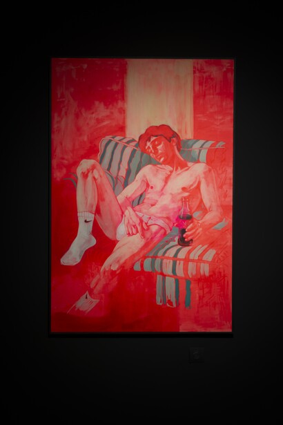 Salma Cheddadi, Red burn, exhibition view. Courtesy of MCC Gallery