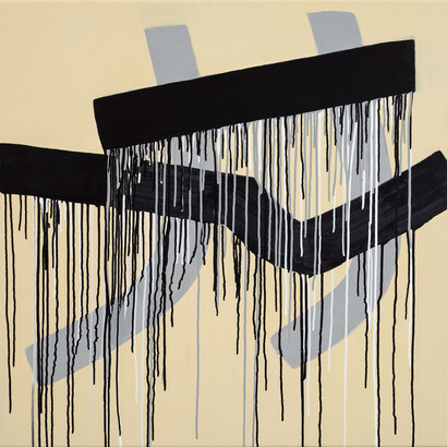 Julie Umerle, Buff Titanium III, Acrylic on canvas, 34 x 38 in. (85 x 95 cm) Copyright the artist. 