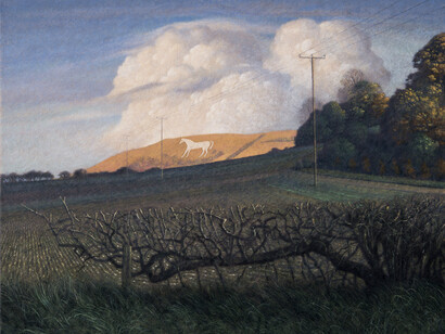 James Lynch, Westbury, White Horse, 48.5 x 58 cm