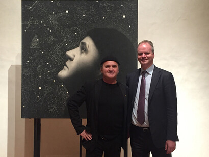 Omar Galliani ed Eike D. Schmidt, direttore delle Gallerie degli Uffizi