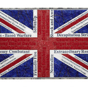 Michael Brennand-Wood, A Flag of Convenience - The Sky is Crying, 2011, 114 x 70 x 4 cm, Photo Peter Mennim