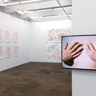 Andrea Éva Györi, Vibration highway and other works, exhibition view. Courtesy of Thomas Erben Gallery