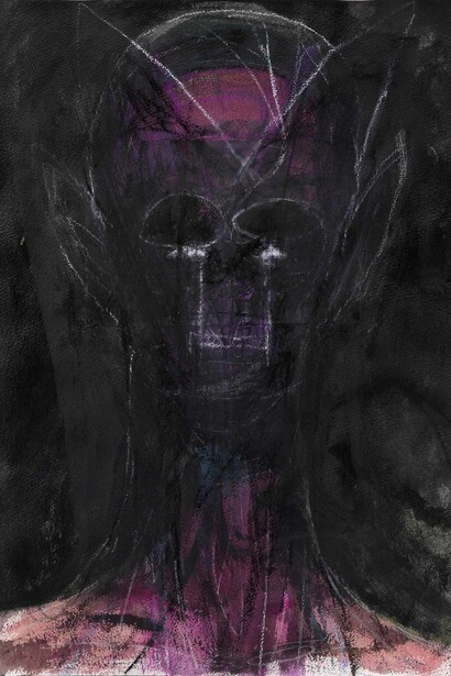 Huma Bhabha, Untitled, 2013, Collage, crayon, ink and pastel on paper, 60.5 x 45.7 cm, 23 3/4 x 18 in. Copyright: VW (Veneklasen/Werner), Berlin