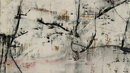 Enrique Brinkmann, Arquetipo, 2013, oil, graphite on steel mesh, 158 x 198 cm