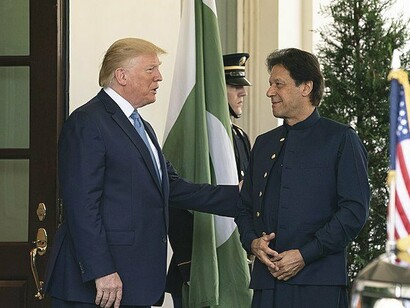President Donald J. Trump welcomes Prime Minister Imran Khan of the Islamic Republic of Pakistan on Monday, July 22, 2019, the White House, America