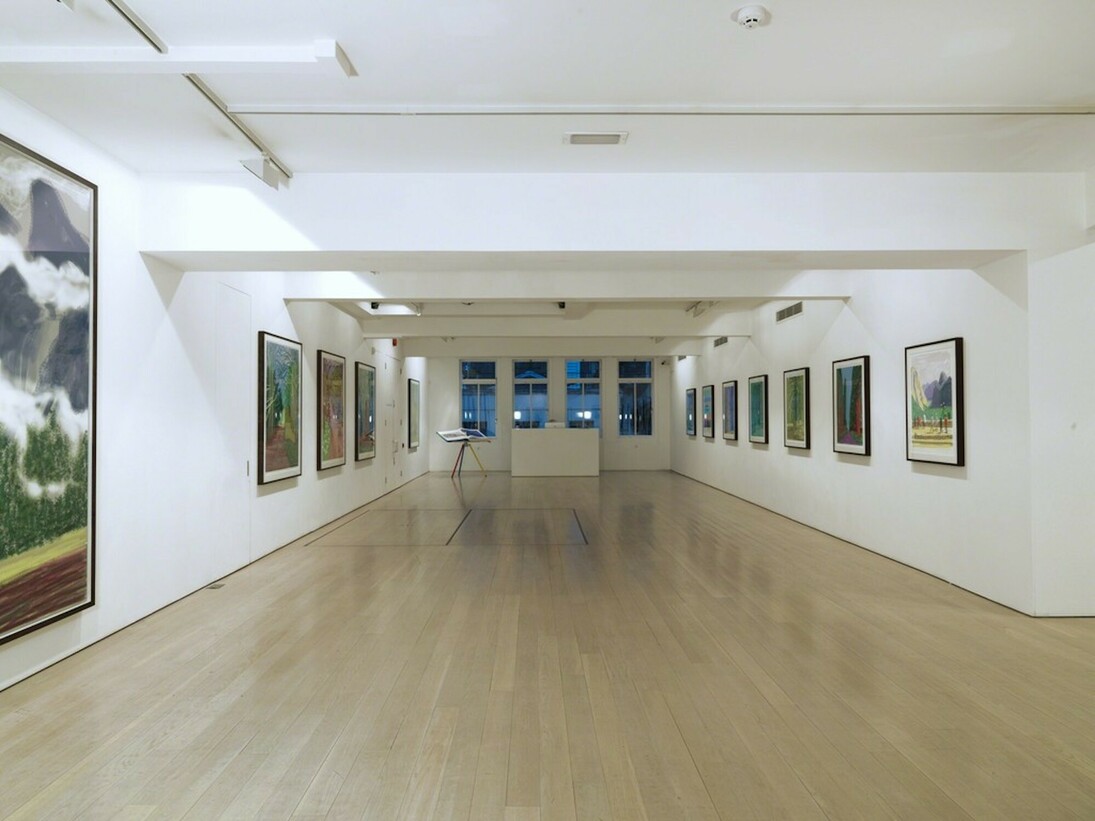 David Hockney. Digital Drawings, Exhibition view. Courtesy of Annely Juda Fine Art
