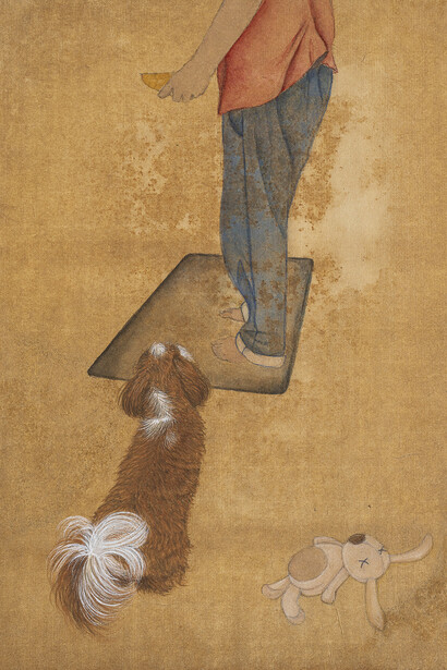 8x Su Young Lim (dyed mud pigments on handmade sumac paper, 23x31.5cm)