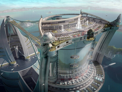 Prototipo de ciudad futurista
