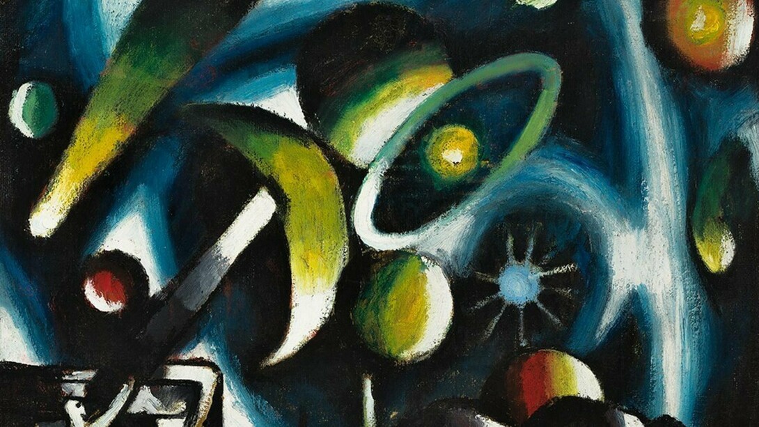 "El astrónomo", óleo sobre lienzo, Arthur Segal, 1919