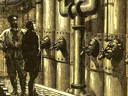 «20.000 leguas de viaje submarino»: una de las ilustraciones de la primera edición en francés de 1870