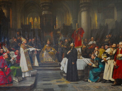 «Hus en el concilio de Constanza»,
 Václav Brožík (1851-1901)