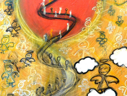 Bethel, 60X120cm. Pastel extrafino, grafite, 
esferográfica, cimento refratário, laca e solução vinílica sobre tela

