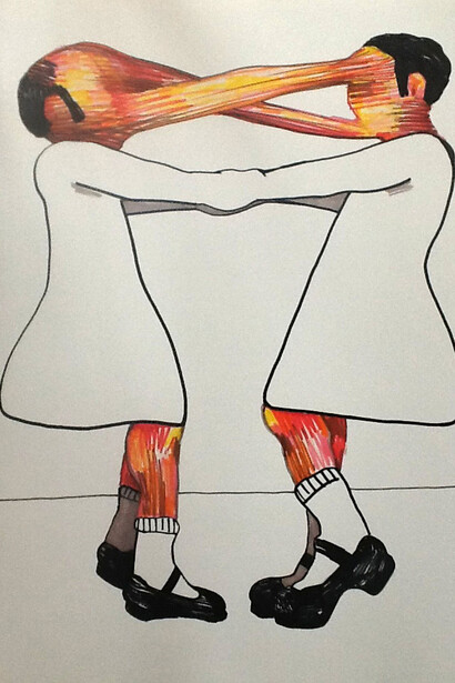 Raphaëlle Ricol, Sans titre, 2007, Feutre sur papier, 92 x 66 cm, Courtesy Galerie Patricia Dorfmann, Paris
