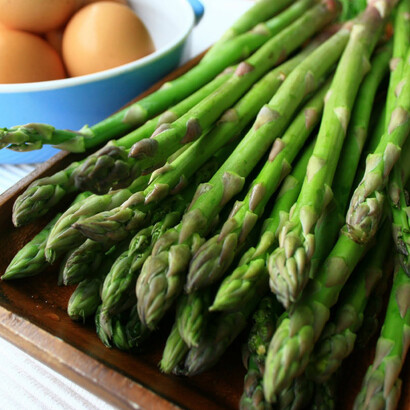 Ingredientes para el quiche. Espárragos
