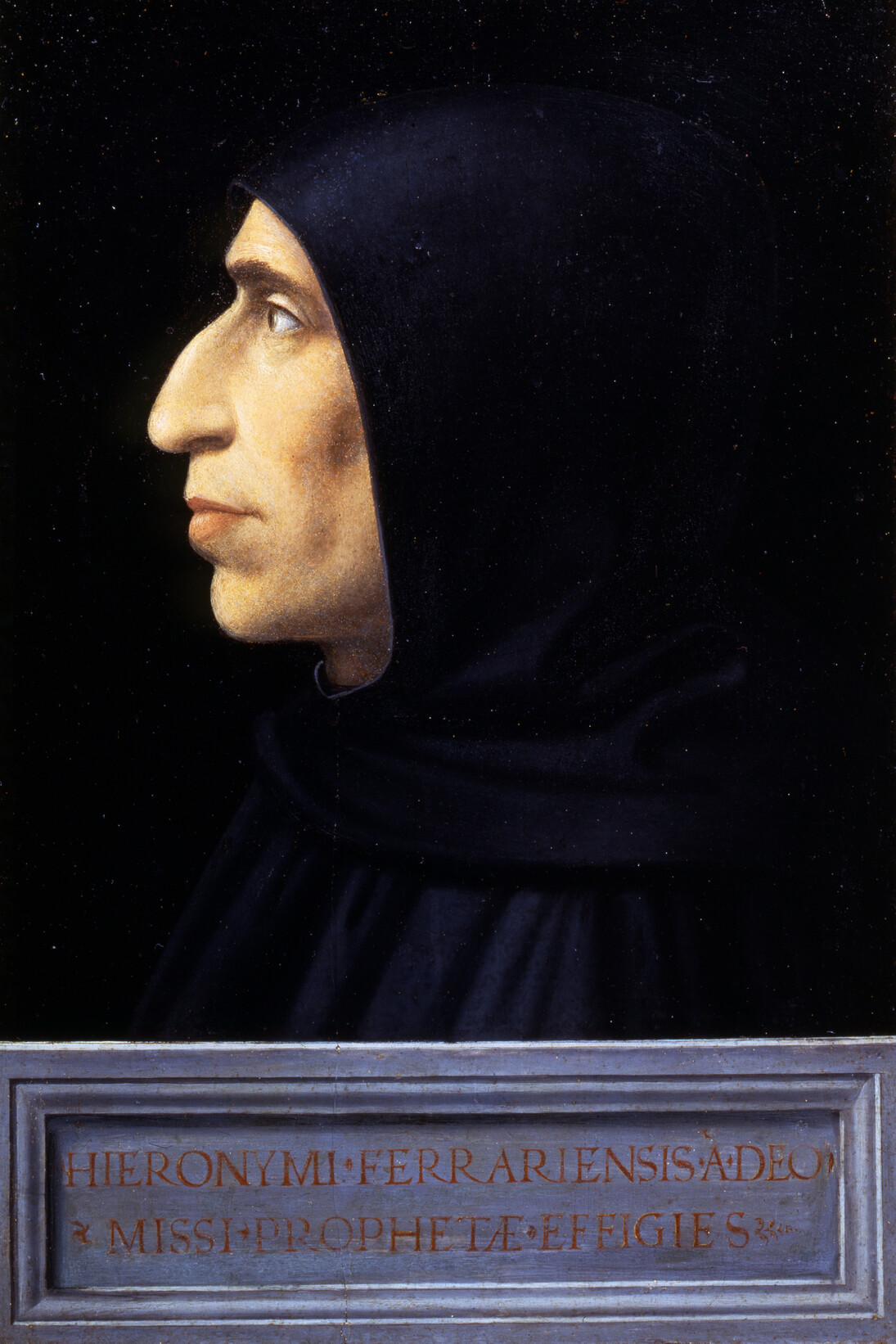Fra’Bartolomeo, Portrait de Jérôme Savonarole, 1499-1500, Huile sur bois, H.72 ; L.56 cm, Florence, Museo di San Marco © Su concessione della SSPSAE e per il Polo Museale della città di Firenze
