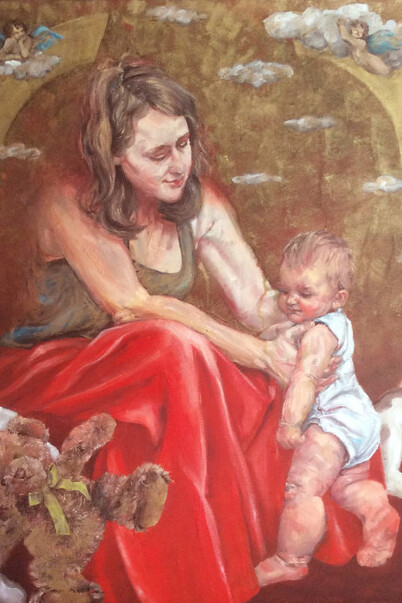 Mira Kliger. Madonna. Oil on Canvas, 59 x 69 cm