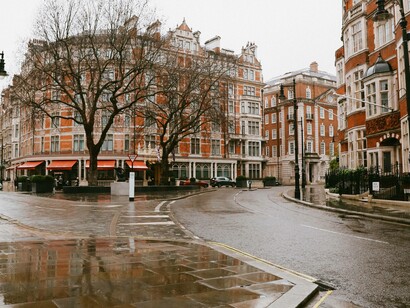 A street of apartments in the United Kingdom