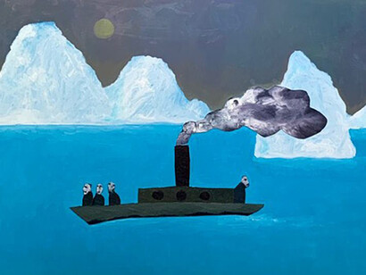 Painting, artwork in exhibition. Courtesy of BMGArt