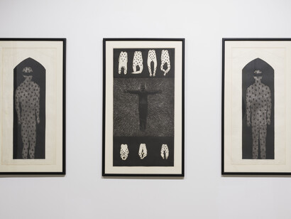 Belkis Ayón and Carlos Alfonzo: Odyssey installation view, January 22, 2026. Photo by Oriol Tarridas