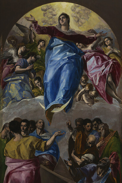 El Greco (Domenikos Theotokopoulos). The Assumption of the Virgin, 1577–79. The Art Institute of Chicago, Gift of Nancy Atwood Sprague in memory of Albert Arnold Sprague, detail