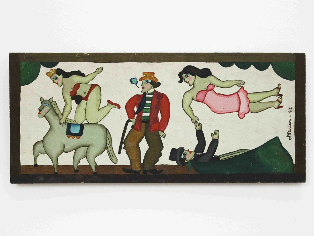 Mirian Inês da Silva, No Picadeira, 1992, óleo sobe mandeira, 22 x 50 cm ©Germana Monte-Mór