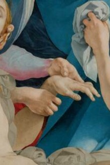 Il Trasporto di Cristo di Pontormo, Mani che tengono quelle del Cristo 