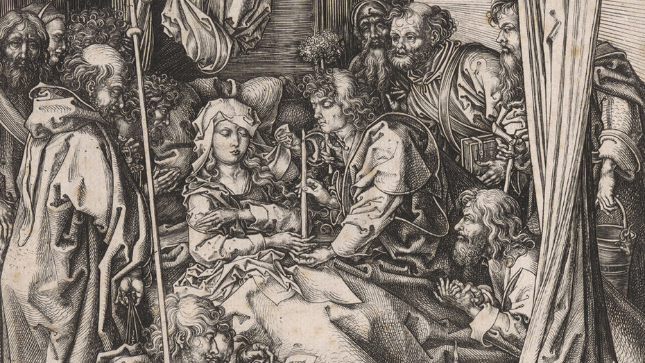 Martin Schongauer, The death of the virgin (detail). Courtesy of the Louvre Museum 