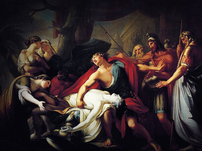 'Aquiles lamenta la muerte de Patroclo' (Sir James Grant, 1760-1763)