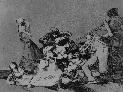 Francisco Goya (1746–1828). "Los Desastres de la Guerra". 1810–20, Metropolitan Museum of Art, Nueva York, EE.UU. Y son fieras  