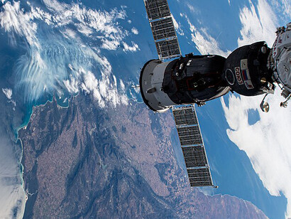 The Soyuz MS-27 spacecraft is docked to the Prichal module as the International Space Station orbits 269 miles above the Indian Ocean near the coast of South Africa. Soyuz MS-27 launched NASA astronaut Jonny Kim and Roscosmos cosmonauts Sergey Ryzhikov and Alexey Zubritsky to the orbital outpost on April 8