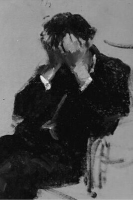 An illustration of Raskolnikov from Fyodor Dostoevsky’s Crime and Punishment