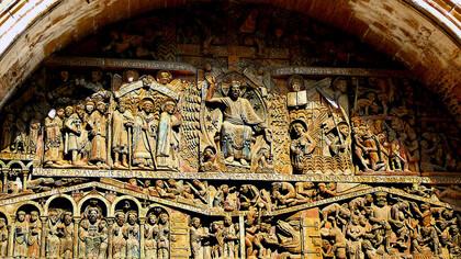 Tímpano de la Iglesia Santa Fe de Conques, Francia