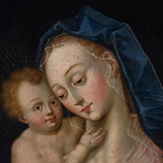 Anónimo, Virgen con niño, s. SXVI - SXVII. Cortesía del Museo Pedro de Osma