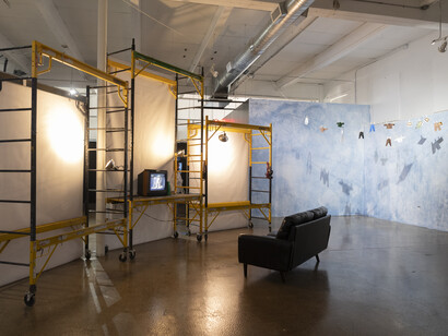 Daniel Arturo Almeida and Adrian Edgard Rivera, The elephant never forgets, exhibition view. Courtesy of Locust Projects