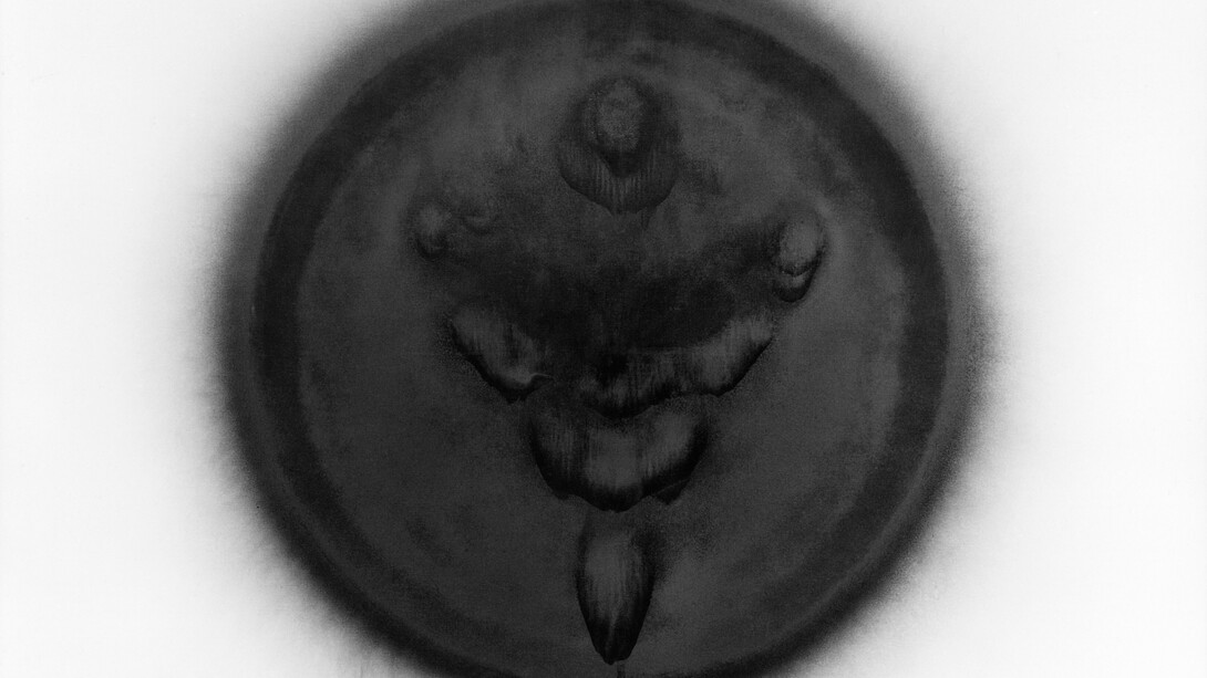 Otto Piene, Venus of Willendorf (Venus von Willendorf), 1963, Oil and soot on canvas, 150 x 200 cm, Stedelijk Museum Amsterdam, © Otto Piene. Photo: Courtesy Stedelijk Museum Amsterdam