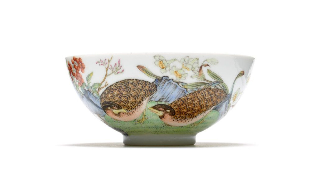 Bowl
Yongzheng era, 1723–1735

Made in China, Jiangxi Province

Porcelain painted with overglaze enamels (Jingdezhenware)

Asia Society, New York: Mr. and Mrs. John D. Rockefeller 3rd Collection, 1979.186, Courtesy American Federation of Arts